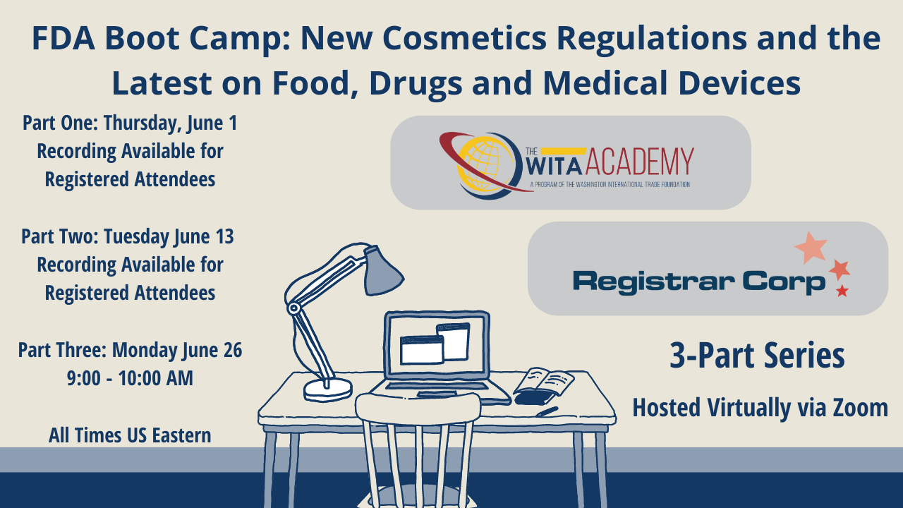 FDA Boot Camp New Cosmetics Regulations and the Latest on Food, Drugs